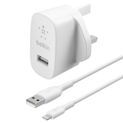 BELKIN HOME CHARGER 12W+LIGHTNING TO USB-A