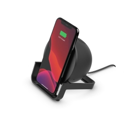 BELKIN WIRELESS CHARGING STAND 10W+SPEAKER BLACK